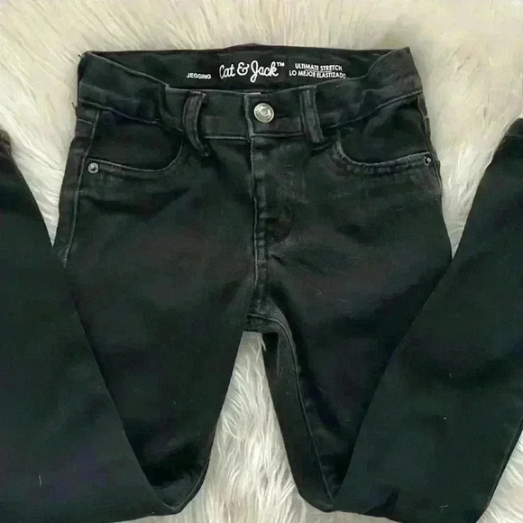 Cat  & Jack Black Skinny Jeggings Sz 5 - Picture 3 of 4